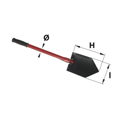 MERMIER Pelle pioche pliante 47cm