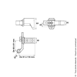 Régulateur de pente à visser avec fixation en applique pour pente de 12 à 17% Régulateur de pente à visser avec fixation en applique pour pente de 12 à 17%