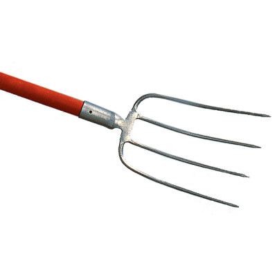 MERMIER Fourche à fumier 4 dents 30cm avec manche longueur 130cm Ø38mm