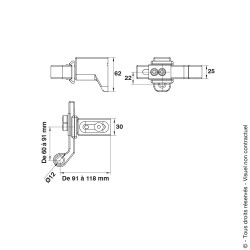 Régulateur de pente renforcé à visser avec fixation en applique pour pente de 0 à 6% Régulateur de pente renforcé à visser avec fixation en applique pour pente de 0 à 6%