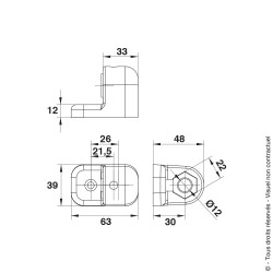 Régulateur de pente renforcé à visser avec fixation en applique pour pente de 12 à 17% Régulateur de pente renforcé à visser avec fixation en applique pour pente de 12 à 17%