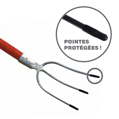 MERMIER Fourche à foin 3 dents avec manche longueur 130cm Ø37mm