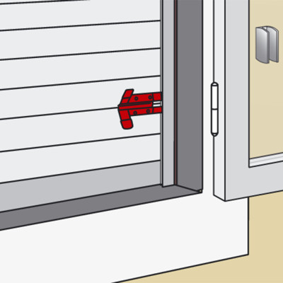 AFBAT Pince anti soulevement pour volet roulant x2 zingué blanc