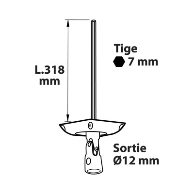 AFBAT Sortie de caisson à 45° volet roulant blanc