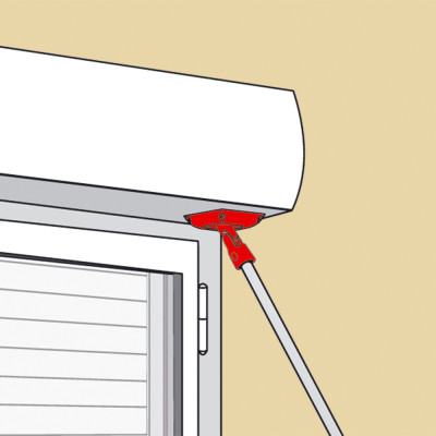 AFBAT Sortie de caisson à 45° volet roulant blanc