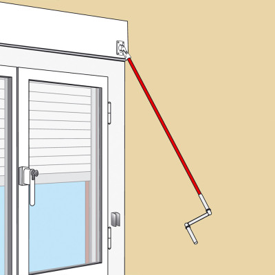 AFBAT Tringle de manivelle Ø12 longueur 1100mm blanc