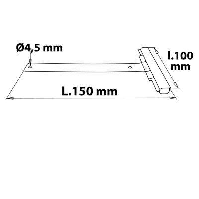 AFBAT Deux d'attaches souples à visser - lames de 13 à 15mm - longueur 150mm
