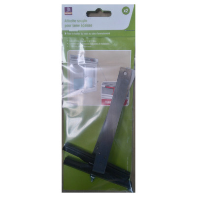 AFBAT Attaches souples à visser (x2) - lames de 13 à 15mm - longueur 185mm