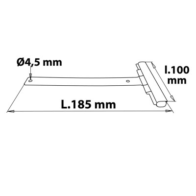 AFBAT Attaches souples à visser (x2) - lames de 13 à 15mm - longueur 185mm