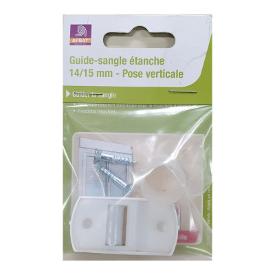 AFBAT Guide sangle vertical largeur 14/15mm en PVC pour volet roulant