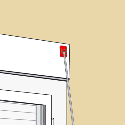 AFBAT Guide sangle vertical largeur 14/15mm en PVC pour volet roulant