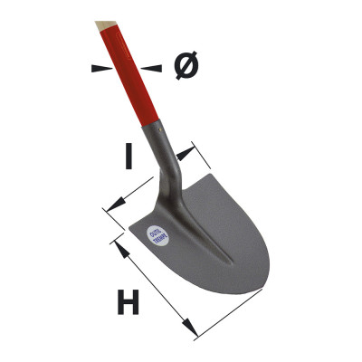 MERMIER Pelle terrassier ronde 29cm sans manche