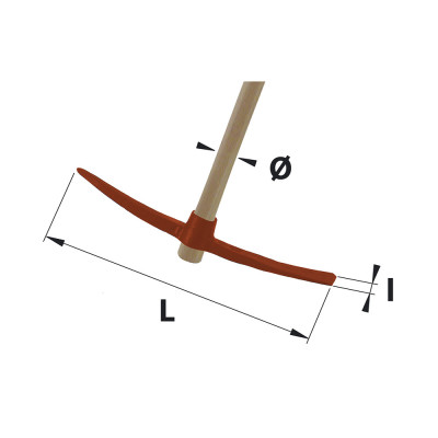 MERMIER Pioche terrassier 2,5kg avec manche longueur 90cm