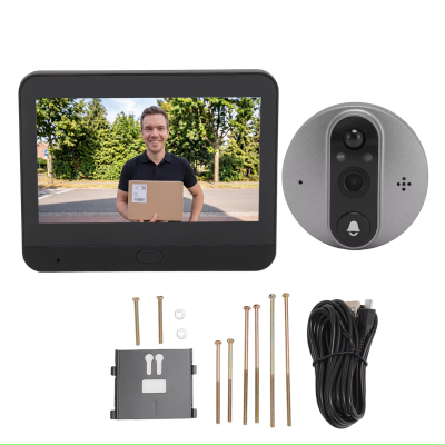 TORBEL Judas Numérique Connecté Wi-Fi – Écran LCD et Caméra de Porte Intégrée