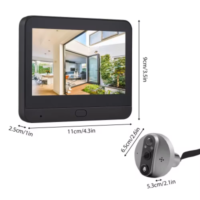 TORBEL Judas Numérique Connecté Wi-Fi – Écran LCD et Caméra de Porte Intégrée