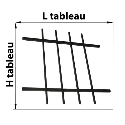 AFBAT Grille de défense LEVANT à sceller H 950mm x L 600mm