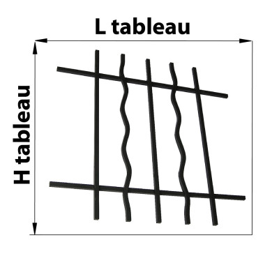 AFBAT Grille de défense MISTRAL à sceller H 950mm x L 800mm