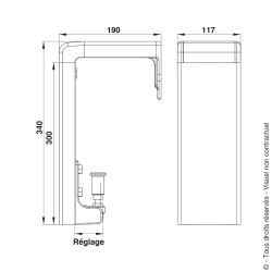 Support de guidage en Aluminium pour portail coulissant Support de guidage en Aluminium pour portail coulissant