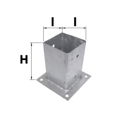 copy of copy of MERMIER Support de poteau sur platine