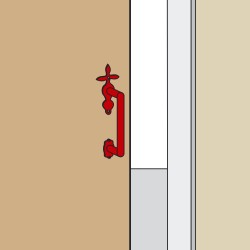 Loquet de porte à bascule