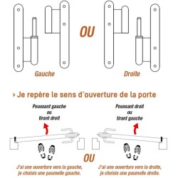 Paumelle bois bouts ronds