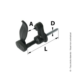 AFBAT Arrêt de volet marseillais composite L195 Noir