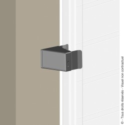 Boîtier en Aluminium quatre points de fixation avec U pour serrure de portail coulissant à encastrer, en applique Boîtier en Aluminium quatre points de fixation avec U pour serrure de portail coulissant à encastrer, en applique