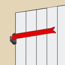 TORBEL Penture queue de carpe 40x5 diamètre 16 TORBEL Penture queue de carpe 40x5 diamètre 16