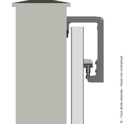PORTAC Support en Aluminium avec olive de guidage anti-soulèvement.