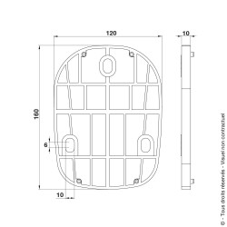 Cale en Composite épaisseur 10 pour sabot automatique réversible ou pour portail motorisé