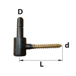 Gond à visser D14 L95 PVC