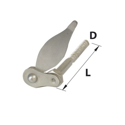 AFBAT Arrêt de volet marseillais tirefond inox longueur 110mm