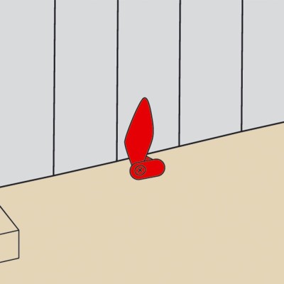 AFBAT Arrêt de volet marseillais tirefond inox longueur 110mm