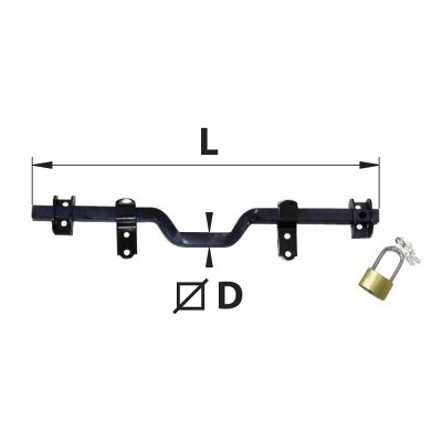 Barre de sécurité + cadenas Barre de sécurité + cadenas