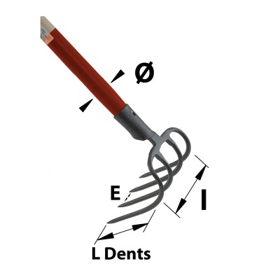 Croc à  fumier 4 dents Mermier Lemarchand - Achat en ligne