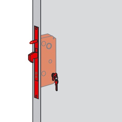 TORBEL Serrure à crochet rentrant avec cylindre 54 Axe 60