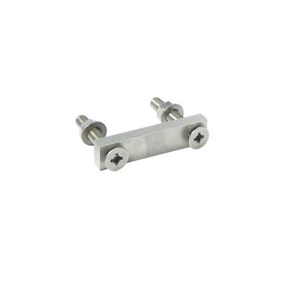 PORTAC Gâche en Inox pour boîtier V de réception de serrure de portail coulissant en applique PORTAC Gâche en Inox pour boîtier V de réception de serrure de portail coulissant en applique