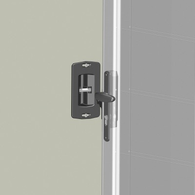 PORTAC Gâche en Inox pour boîtier V de réception de serrure de portail coulissant en applique PORTAC Gâche en Inox pour boîtier V de réception de serrure de portail coulissant en applique