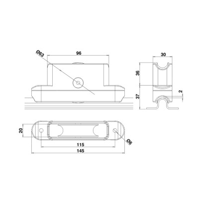 PORTAC Galet en Inox gorge U sur chape Zamak encastrée anti-pincement PORTAC Galet en Inox gorge U sur chape Zamak encastrée anti-pincement