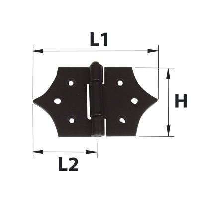 AFBAT Charnière décorative Longeur 126 x Largeur 63 Noir
