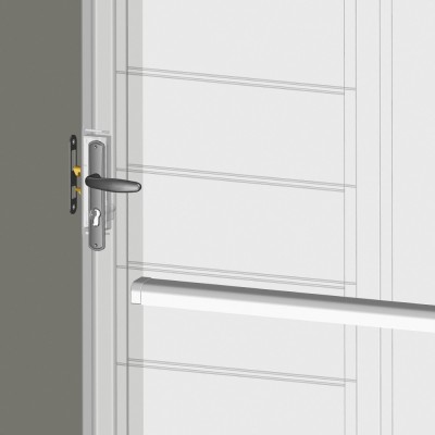 PORTAC Gâche en Inox pour serrure à crochet de portail coulissant à encaster et en applique