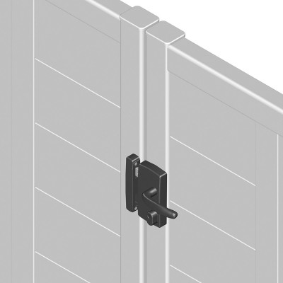 PORTAC - GACHE PORTAIL CAPOT ALU BLAN 9016