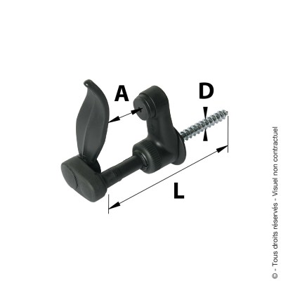 AFBAT Arrêt de volet marseillais composite L130 Noir