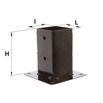 copy of MERMIER Support de poteau sur platine