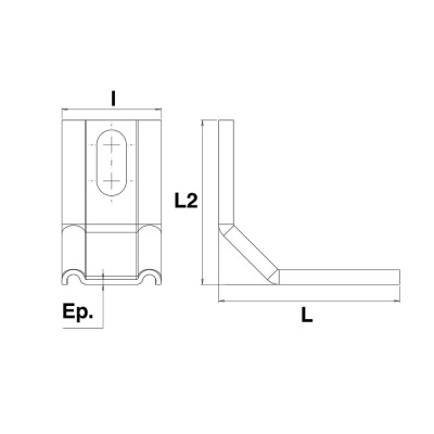 AFBAT EQUERRE NERVUREE PAN COUPE 130X70 GALVA