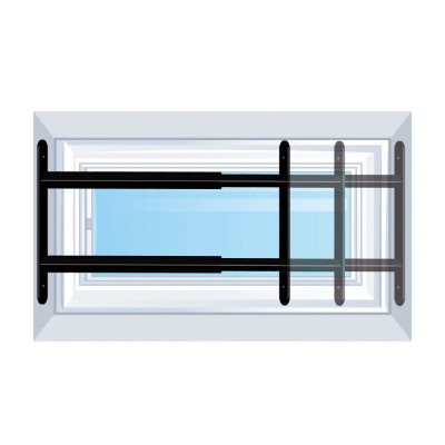 AFBAT GRILLE DE DEFENSE EXTENSIBLE 2 barreaux 48 à 90cm noir