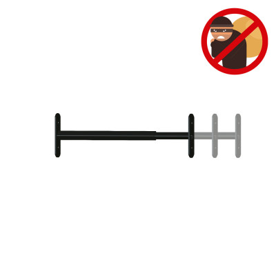 AFBAT GRILLE DE DEFENSE EXTENSIBLE 1 barreau 48 à 90cm noir